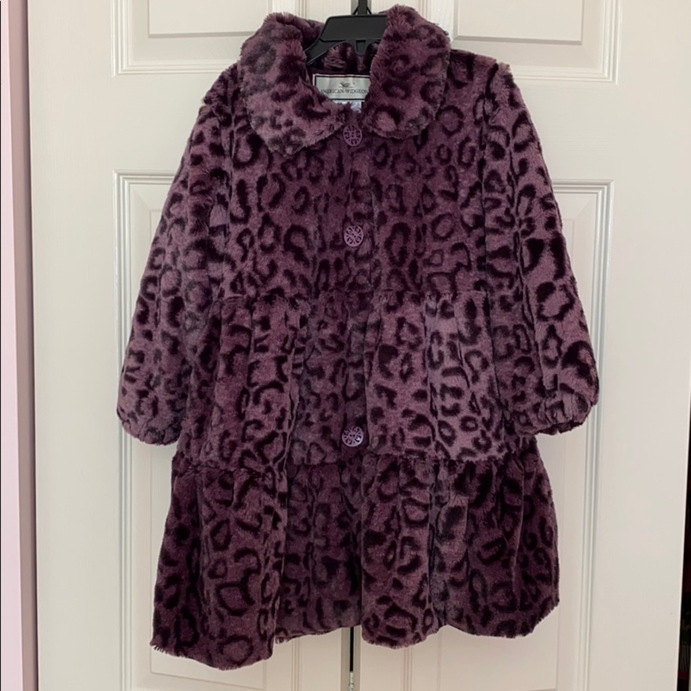 American Widgeon Girls Faux Fur Coat - Size 5